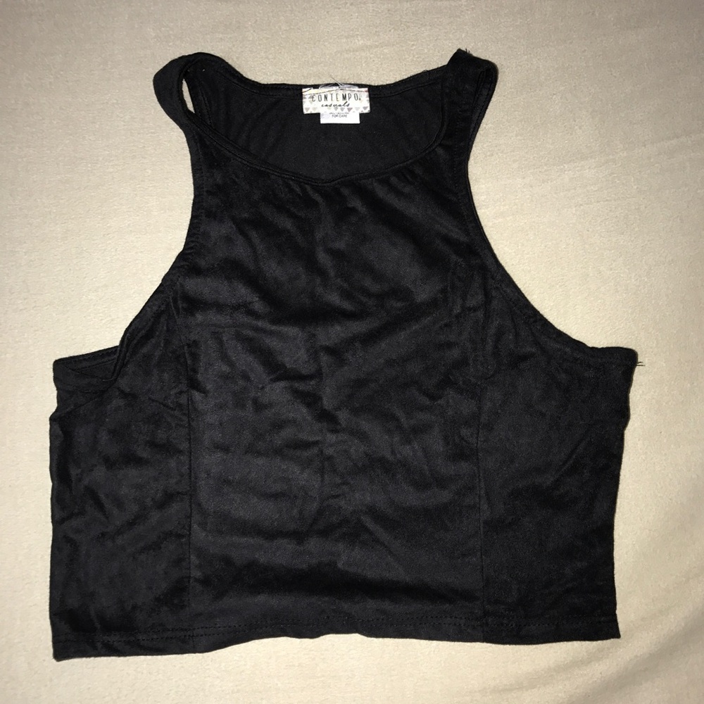 Faux Suede Top